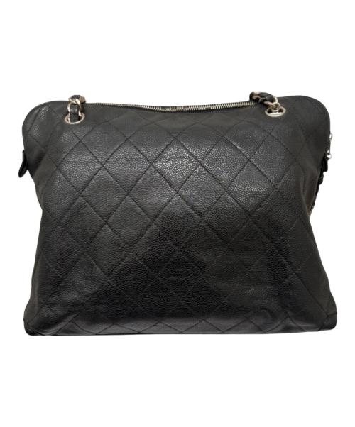 CHANEL（シャネル）CHANEL (シャネル) フラップポケットチェーンショルダートートバッグ ブラックの古着・服飾アイテム