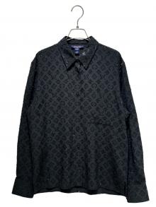 LOUIS VUITTON（ルイ ヴィトン）の古着「Monogram silk shirt/モノグラムシルクシャツ/RW221B XGR FMTO62」｜ブラック