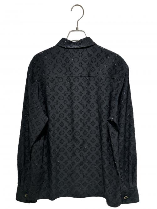 LOUIS VUITTON（ルイ ヴィトン）LOUIS VUITTON (ルイ ヴィトン) Monogram silk shirt/モノグラムシルクシャツ/RW221B XGR FMTO62 ブラック サイズ:40の古着・服飾アイテム