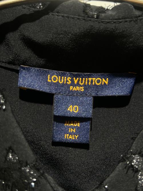 LOUIS VUITTON（ルイ ヴィトン）LOUIS VUITTON (ルイ ヴィトン) Monogram silk shirt/モノグラムシルクシャツ/RW221B XGR FMTO62 ブラック サイズ:40の古着・服飾アイテム
