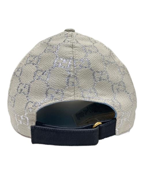 GUCCI（グッチ）GUCCI (グッチ) ラメ ベースボールキャップ ホワイト サイズ:Mの古着・服飾アイテム