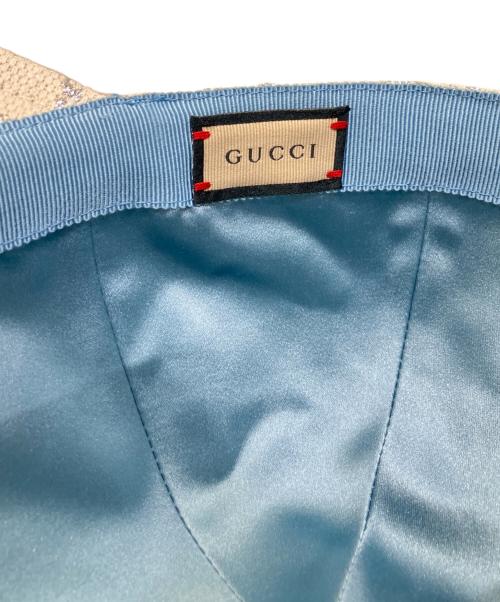 GUCCI（グッチ）GUCCI (グッチ) ラメ ベースボールキャップ ホワイト サイズ:Mの古着・服飾アイテム