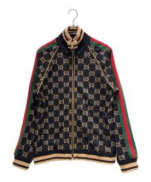 GUCCI（グッチ）の古着「GG Jacquard Track Jacket/GGジャガードトラックジャケット/695955 XJEEI」｜ブラック