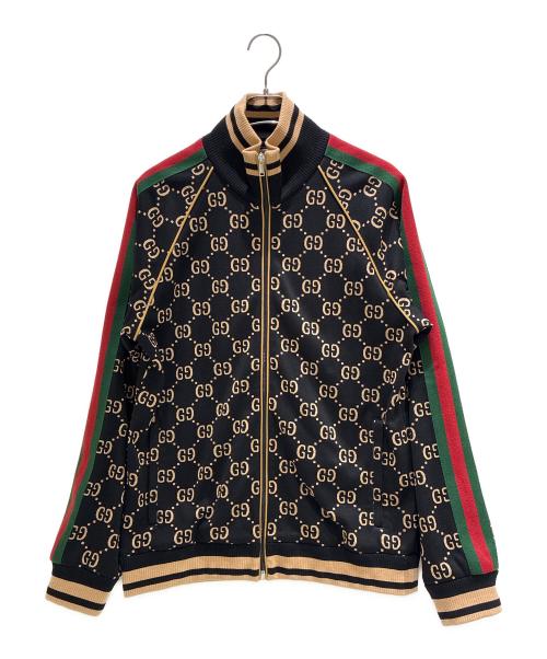 GUCCI（グッチ）GUCCI (グッチ) GG Jacquard Track Jacket/GGジャガードトラックジャケット/695955 XJEEI ブラック サイズ:XLの古着・服飾アイテム