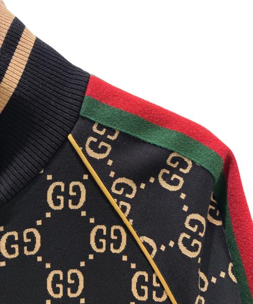 GUCCI（グッチ）GUCCI (グッチ) GG Jacquard Track Jacket/GGジャガードトラックジャケット/695955 XJEEI ブラック サイズ:XLの古着・服飾アイテム