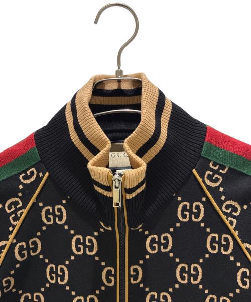 GUCCI（グッチ）GUCCI (グッチ) GG Jacquard Track Jacket/GGジャガードトラックジャケット/695955 XJEEI ブラック サイズ:XLの古着・服飾アイテム