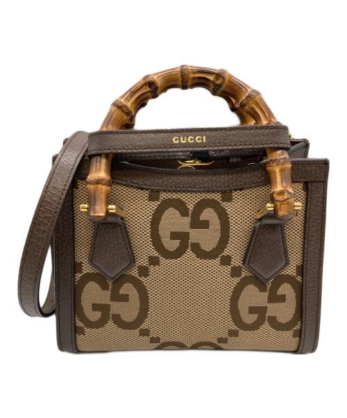 GUCCI（グッチ）GUCCI (グッチ) ジャンボGG ダイアナ バンブーハンドルハンドバッグ ベージュ サイズ:-の古着・服飾アイテム