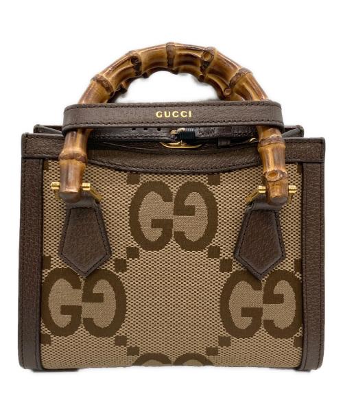 GUCCI（グッチ）GUCCI (グッチ) ジャンボGG ダイアナ バンブーハンドルハンドバッグ ベージュ サイズ:-の古着・服飾アイテム