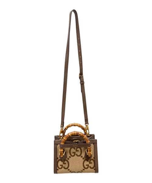 GUCCI（グッチ）GUCCI (グッチ) ジャンボGG ダイアナ バンブーハンドルハンドバッグ ベージュ サイズ:-の古着・服飾アイテム