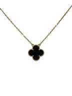 VAN CLEEF & ARPELSヴァンクリーフ＆アーペル）の古着「ヴィンテージ アルハンブラネックレス ブラックオニキス」
