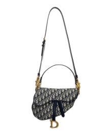Christian Dior（クリスチャン ディオール）の古着「オブリークジャガードサドルバッグ」｜ベージュ