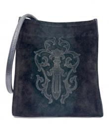 CHROME HEARTS（クロムハーツ）の古着「SQ PKT VINE DAGGER/レザーパッチショルダーバッグ」｜ブラック