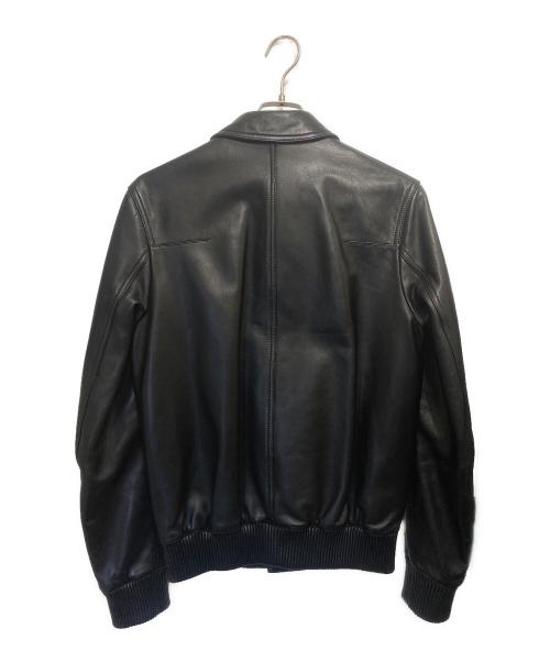 DIOR HOMME（ディオール オム）DIOR HOMME (ディオール オム) レザーフライトジャケット ブラック サイズ:48の古着・服飾アイテム