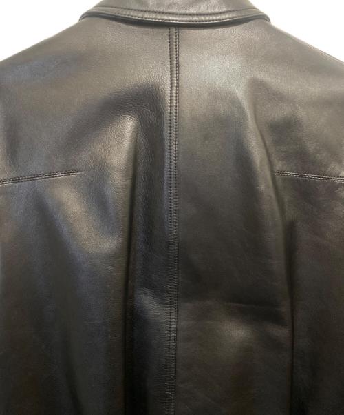 DIOR HOMME（ディオール オム）DIOR HOMME (ディオール オム) レザーフライトジャケット ブラック サイズ:48の古着・服飾アイテム