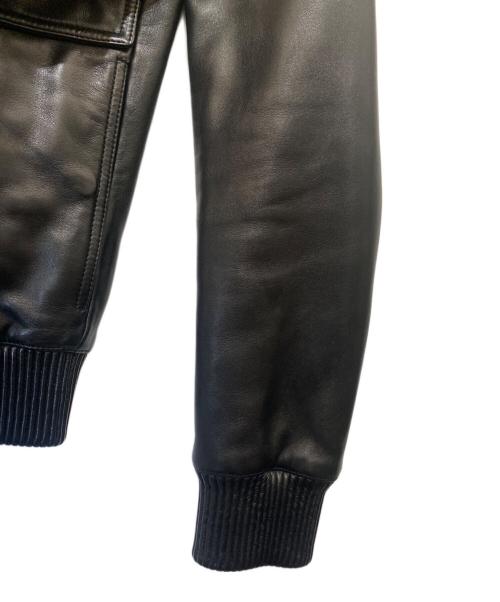 DIOR HOMME（ディオール オム）DIOR HOMME (ディオール オム) レザーフライトジャケット ブラック サイズ:48の古着・服飾アイテム
