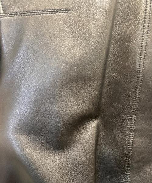 DIOR HOMME（ディオール オム）DIOR HOMME (ディオール オム) レザーフライトジャケット ブラック サイズ:48の古着・服飾アイテム