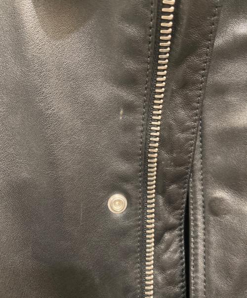DIOR HOMME（ディオール オム）DIOR HOMME (ディオール オム) レザーフライトジャケット ブラック サイズ:48の古着・服飾アイテム