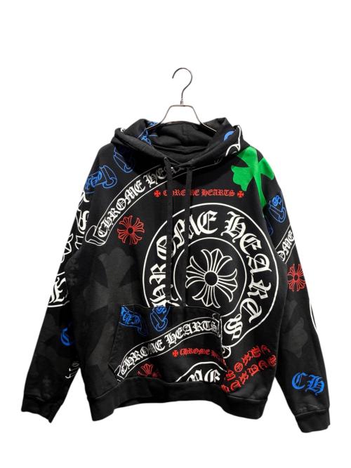 CHROME HEARTS（クロムハーツ）CHROME HEARTS (クロムハーツ) STENCIL HOODIE/ステンシル プリントパーカー ブラック サイズ:ｌの古着・服飾アイテム