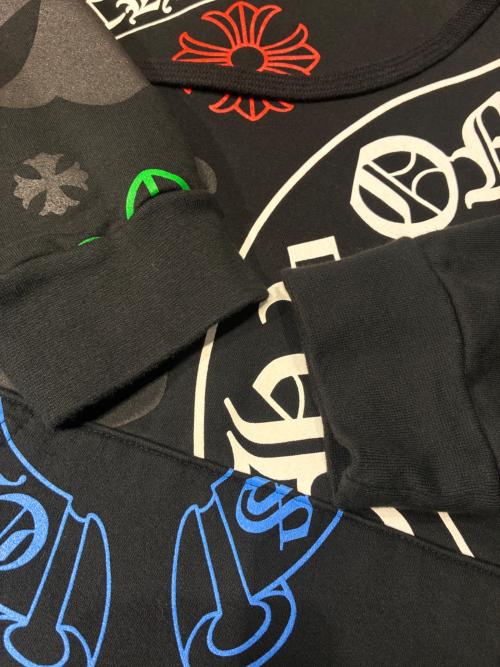 CHROME HEARTS（クロムハーツ）CHROME HEARTS (クロムハーツ) STENCIL HOODIE/ステンシル プリントパーカー ブラック サイズ:ｌの古着・服飾アイテム