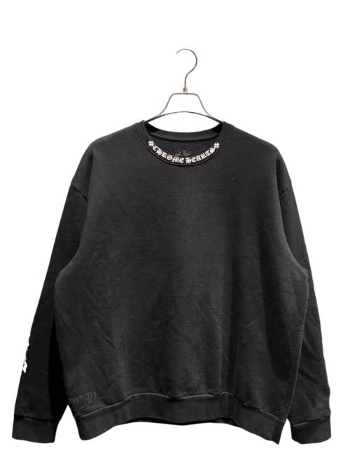 CHROME HEARTS（クロムハーツ）CHROME HEARTS (クロムハーツ) SWTSHRT PLVR/ネックアームロゴプリントスウェット ブラック サイズ:Mの古着・服飾アイテム