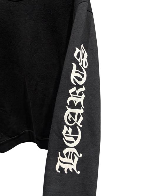 CHROME HEARTS（クロムハーツ）CHROME HEARTS (クロムハーツ) SWTSHRT PLVR/ネックアームロゴプリントスウェット ブラック サイズ:Mの古着・服飾アイテム