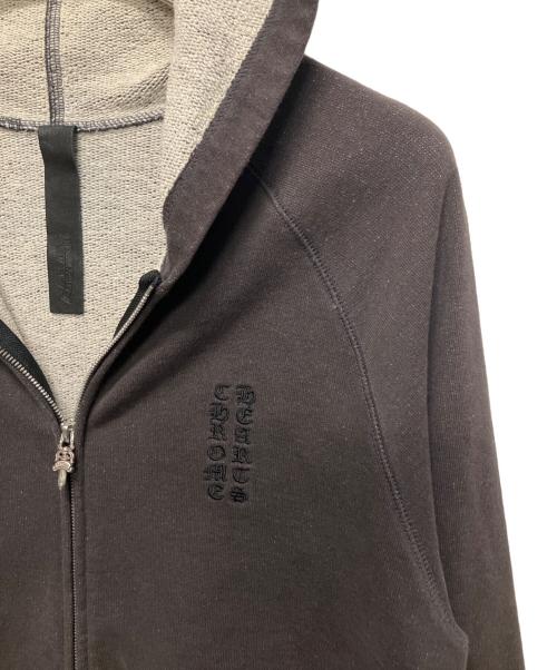 CHROME HEARTS（クロムハーツ）CHROME HEARTS (クロムハーツ) Y NOT バーティカルロゴ ダガージップパーカー グレー サイズ:Mの古着・服飾アイテム