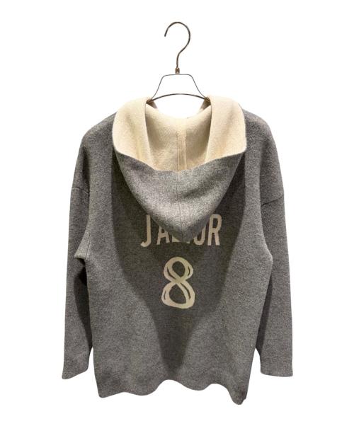Christian Dior（クリスチャン ディオール）Christian Dior (クリスチャン ディオール) J'ADIORニットパーカー グレー サイズ:38の古着・服飾アイテム