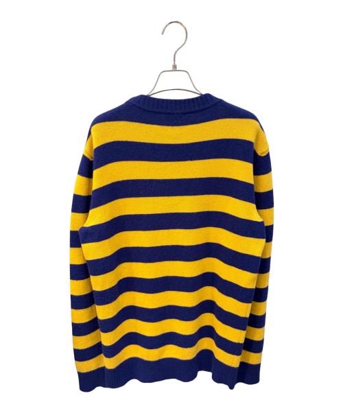 LOEWE（ロエベ）LOEWE (ロエベ) アナグラムボーダーニット ブルー×イエロー サイズ:Ｓの古着・服飾アイテム