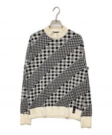 FENDI（フェンディ）の古着「ロゴバイアスニット」｜ホワイト×ブラック
