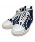 Dior（ディオール）の古着「オブリークハイカットスニーカー」｜ネイビー