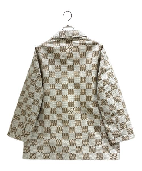 LOUIS VUITTON（ルイ ヴィトン）LOUIS VUITTON (ルイ ヴィトン) ダミエシャツジャケット/RM241 HQX HQS65E ブラウン×ホワイト サイズ:Mの古着・服飾アイテム