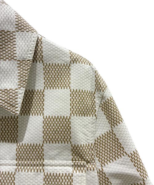 LOUIS VUITTON（ルイ ヴィトン）LOUIS VUITTON (ルイ ヴィトン) ダミエシャツジャケット/RM241 HQX HQS65E ブラウン×ホワイト サイズ:Mの古着・服飾アイテム