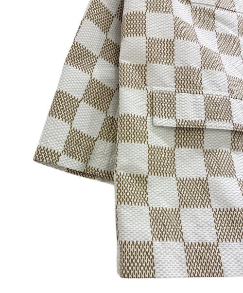 LOUIS VUITTON（ルイ ヴィトン）LOUIS VUITTON (ルイ ヴィトン) ダミエシャツジャケット/RM241 HQX HQS65E ブラウン×ホワイト サイズ:Mの古着・服飾アイテム