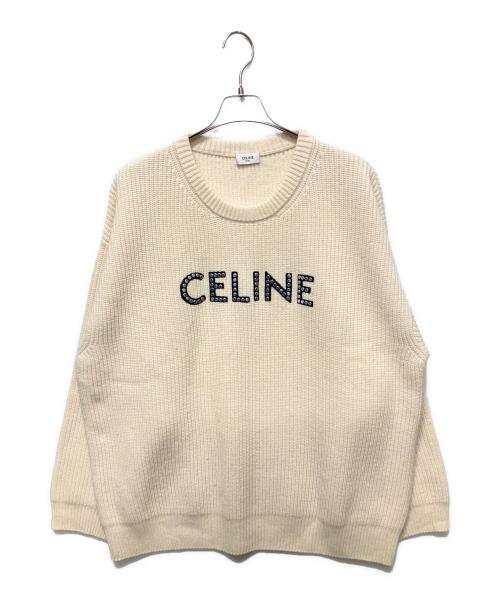 CELINE（セリーヌ）CELINE (セリーヌ) OVERSIZED WOOL SWEATER アイボリー サイズ:Lの古着・服飾アイテム