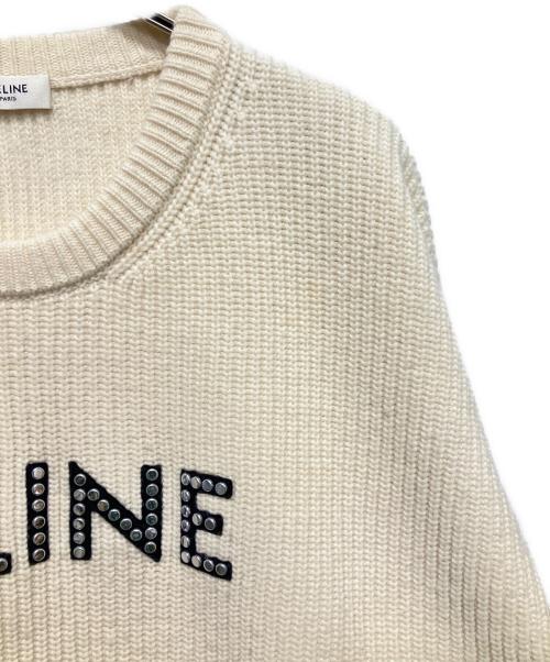 CELINE（セリーヌ）CELINE (セリーヌ) OVERSIZED WOOL SWEATER アイボリー サイズ:Lの古着・服飾アイテム