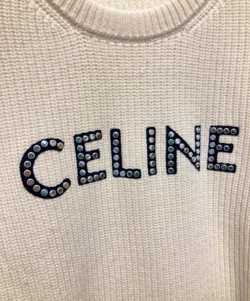 CELINE（セリーヌ）CELINE (セリーヌ) OVERSIZED WOOL SWEATER アイボリー サイズ:Lの古着・服飾アイテム