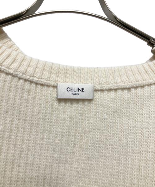 CELINE（セリーヌ）CELINE (セリーヌ) OVERSIZED WOOL SWEATER アイボリー サイズ:Lの古着・服飾アイテム