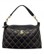 CHANELシャネル）の古着「ワイルドステッチワンショルダーバッグ」｜ブラック