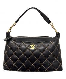 CHANEL（シャネル）の古着「ワイルドステッチワンショルダーバッグ」｜ブラック