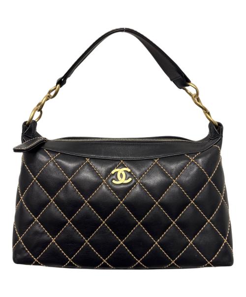 CHANEL（シャネル）CHANEL (シャネル) ワイルドステッチワンショルダーバッグ ブラックの古着・服飾アイテム