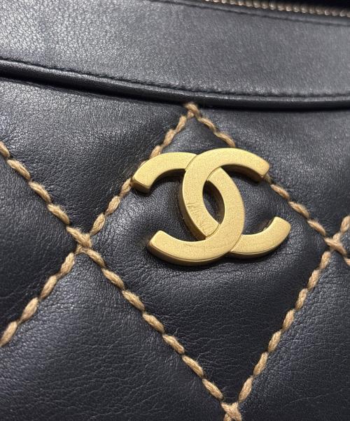 CHANEL（シャネル）CHANEL (シャネル) ワイルドステッチワンショルダーバッグ ブラックの古着・服飾アイテム