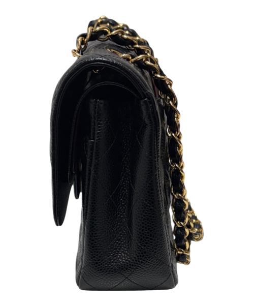 CHANEL（シャネル）CHANEL (シャネル) マトラッセ25 Wフラップチェーンショルダーバッグ ブラック サイズ:25の古着・服飾アイテム