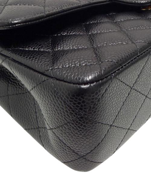 CHANEL（シャネル）CHANEL (シャネル) マトラッセ25 Wフラップチェーンショルダーバッグ ブラック サイズ:25の古着・服飾アイテム