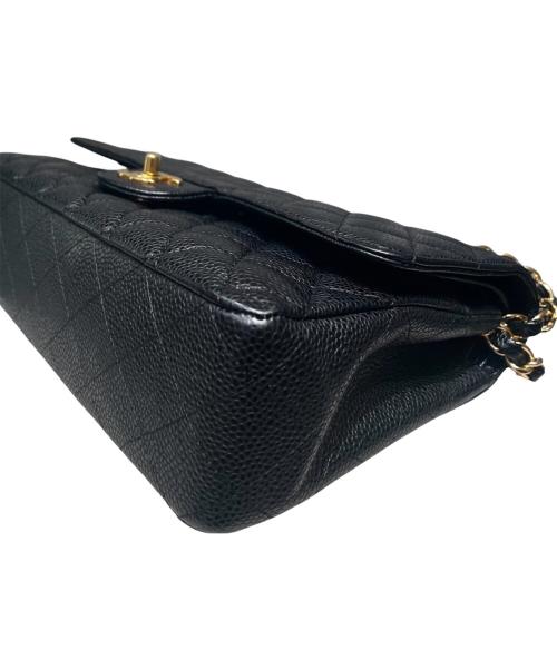CHANEL（シャネル）CHANEL (シャネル) Wフラップチェーンショルダーバッグ/マトラッセ25/キャビアスキン ブラック サイズ:25の古着・服飾アイテム