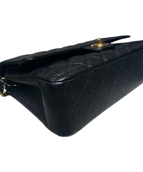 CHANEL（シャネル）CHANEL (シャネル) Wフラップチェーンショルダーバッグ/マトラッセ25/キャビアスキン ブラック サイズ:25の古着・服飾アイテム