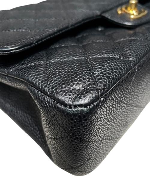 CHANEL（シャネル）CHANEL (シャネル) Wフラップチェーンショルダーバッグ/マトラッセ25/キャビアスキン ブラック サイズ:25の古着・服飾アイテム