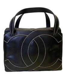 CHANEL（シャネル）の古着「デカココ ワイルドステッチ ハンドバッグ」｜ブラック