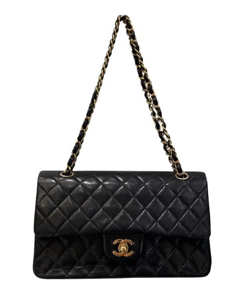 CHANEL（シャネル）CHANEL (シャネル) マトラッセ25/Wフラップチェーンショルダーバッグ/ラムスキン ブラックの古着・服飾アイテム