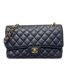 CHANEL（シャネル）の古着「マトラッセ25/Wフラップチェーンショルダーバッグ」｜ブラック