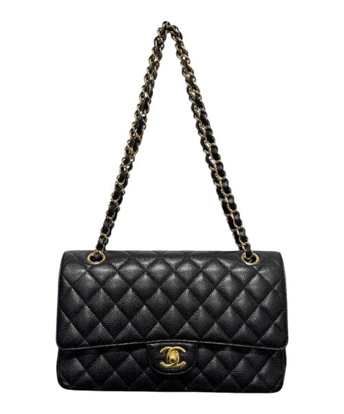 CHANEL（シャネル）CHANEL (シャネル) マトラッセ25/Wフラップチェーンショルダーバッグ ブラック サイズ:25の古着・服飾アイテム
